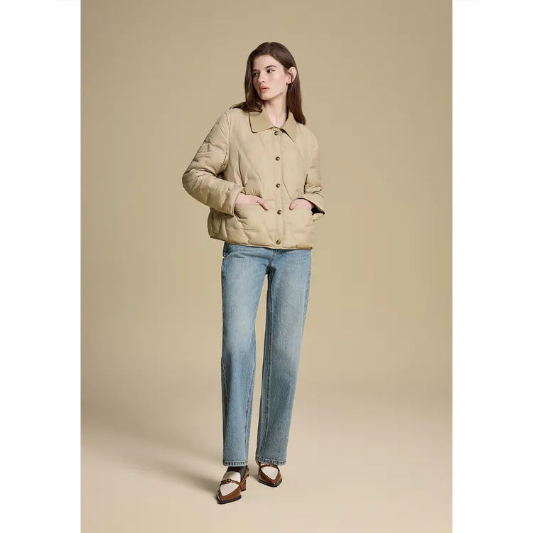 【都市轻暖】PSALTER/诗篇 冬季新款针织拼接鹅绒羽绒服6C65508223