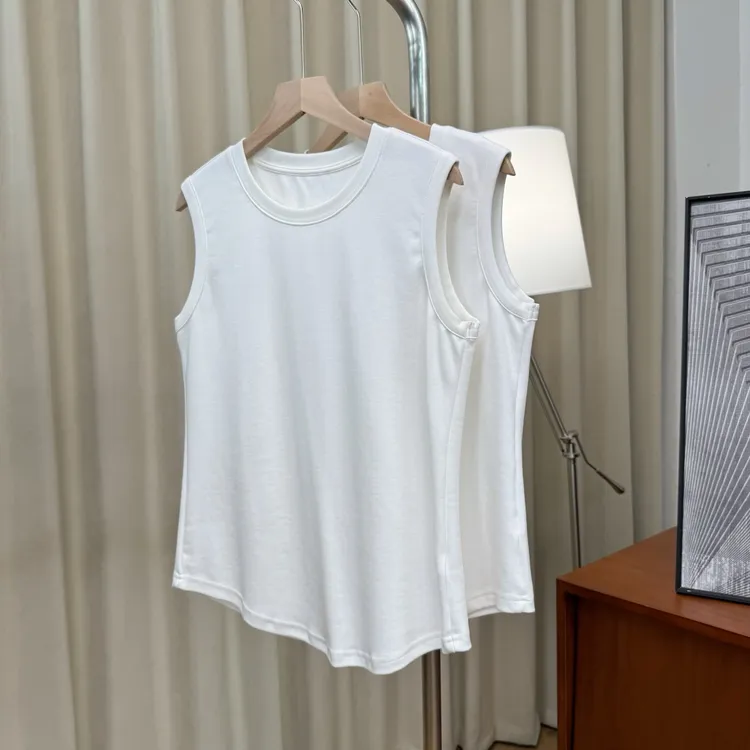 【若若美】X-1520水柔棉圆领无袖背心女士工字叠穿打底T恤基础T