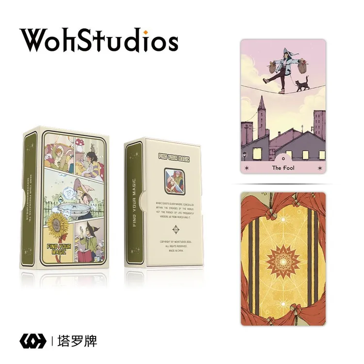 正版魔法本心塔罗牌韦特系78张黑芯纸渡边塔luo牌之眼tarot