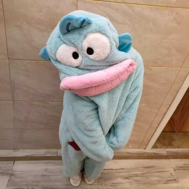 正版小丑鱼连体睡衣冬加厚加绒款情侣家居服高雅人士恶俗企鹅睡衣