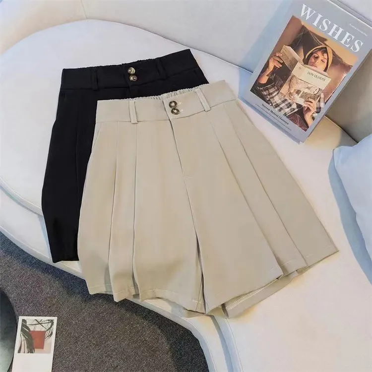 4507新款女夏装新款洋气显瘦热裤高腰新款阔腿宽松外穿西装短裤
