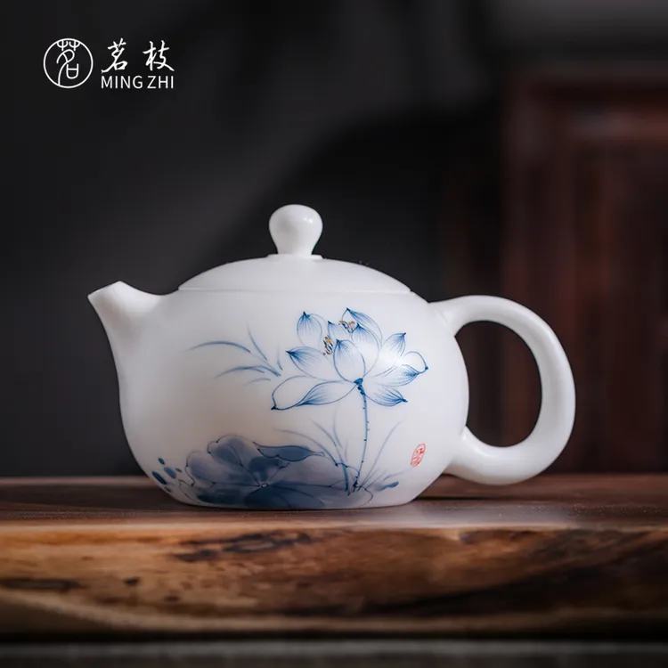 茗枝羊脂玉白瓷西施壶茶壶单壶出水芙蓉毕业礼物乔迁礼品教师节商品图