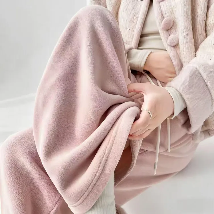 2827 【高个子】阔腿裤磨毛秋冬慵懒风高腰休闲裤 T3166