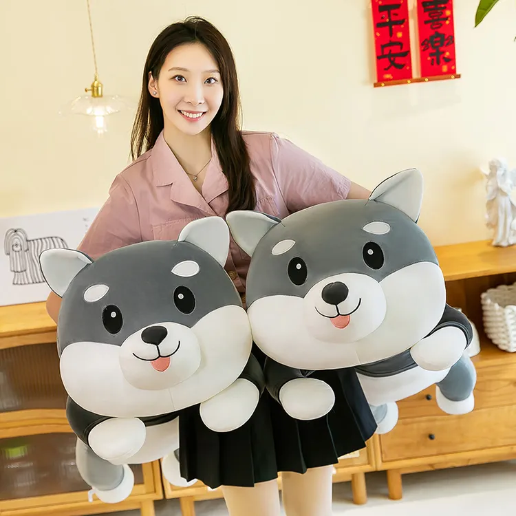 可爱哈士奇毛绒玩具抱枕公仔男生睡觉夹腿玩偶送闺蜜生日礼物抱睡