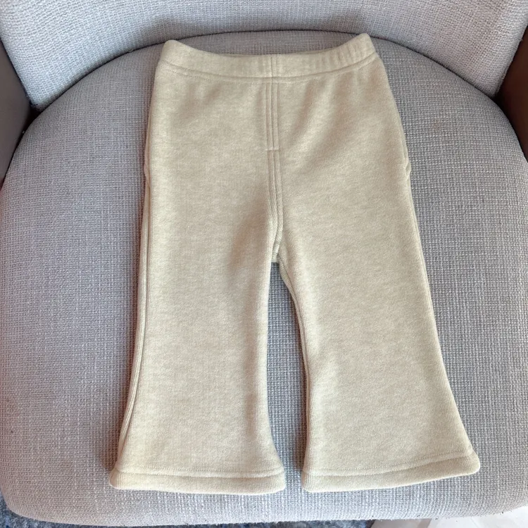 【加绒喇叭裤 小洛妈咪】女童喇叭裤秋季加厚裤子儿童休闲裤H19