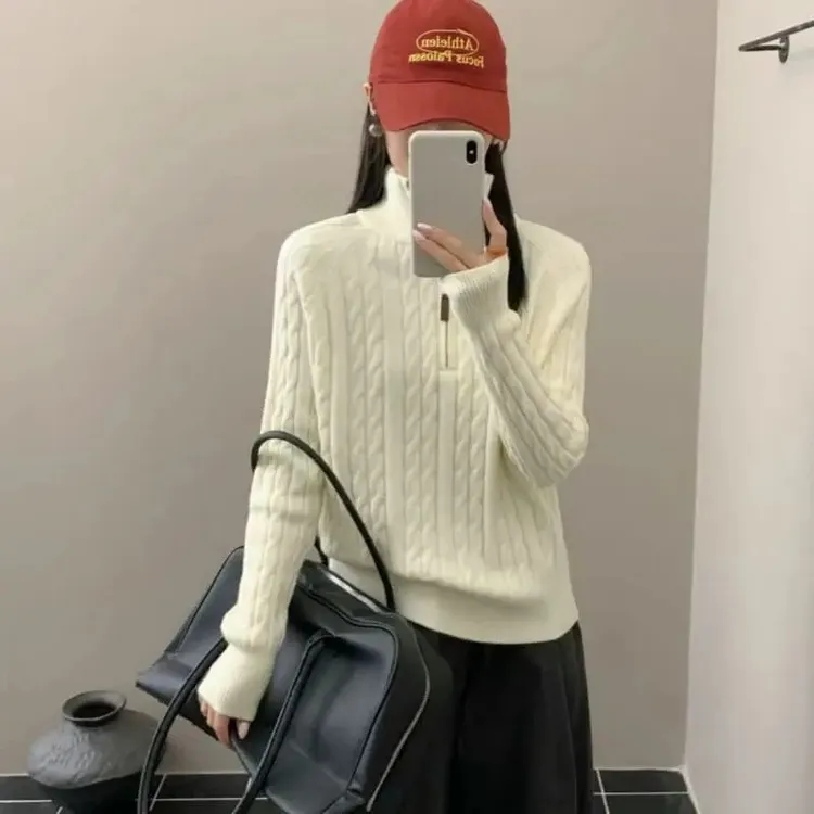 哥家针织秋冬2025新款设计感气质毛衣女新款女别致上衣女装源羊洋