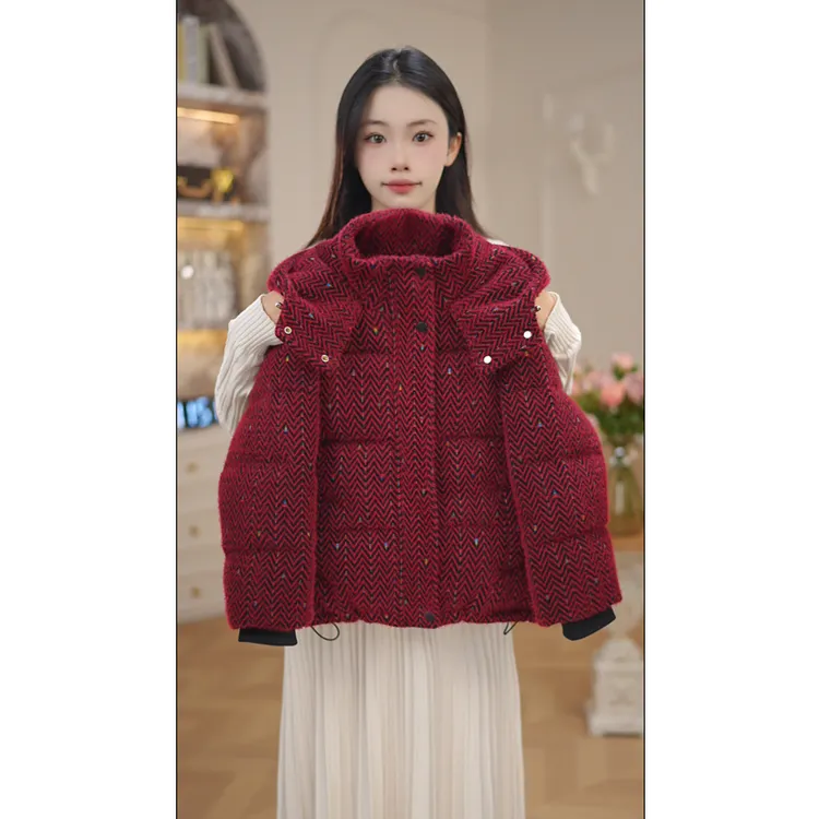 女童棉服外套冬装2025新款洋气时髦儿童女孩棉衣红色棉袄冬季7965