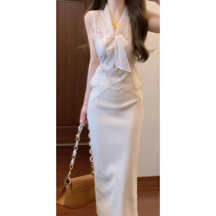 御姐气质女神范套装韩系高级感上衣包臀半身裙2025夏季减龄一整套