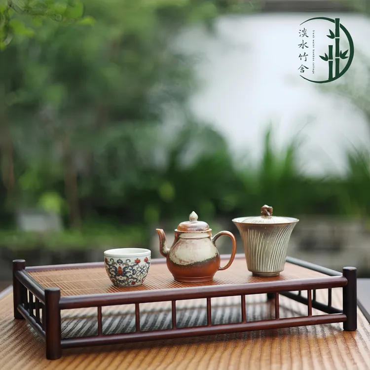 「大莫兰」高山楠竹茶壶便携围炉煮茶干泡桌面中式茶具储物架