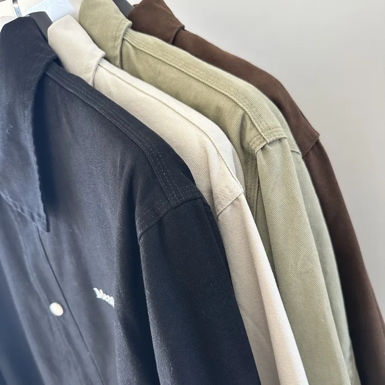 春秋翻领牛仔夹克潮流休闲外套宽松型收口下摆防风