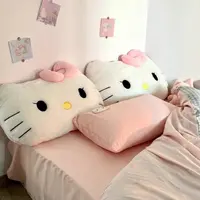 蝴蝶结kt凯蒂猫靠枕床头靠垫宿舍大靠背垫【50cm】玩偶（误差2~3cm）