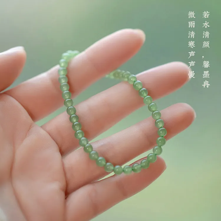 小众设计和田玉女生手链送礼女朋友闺蜜小清新手串叠戴多样性发一
