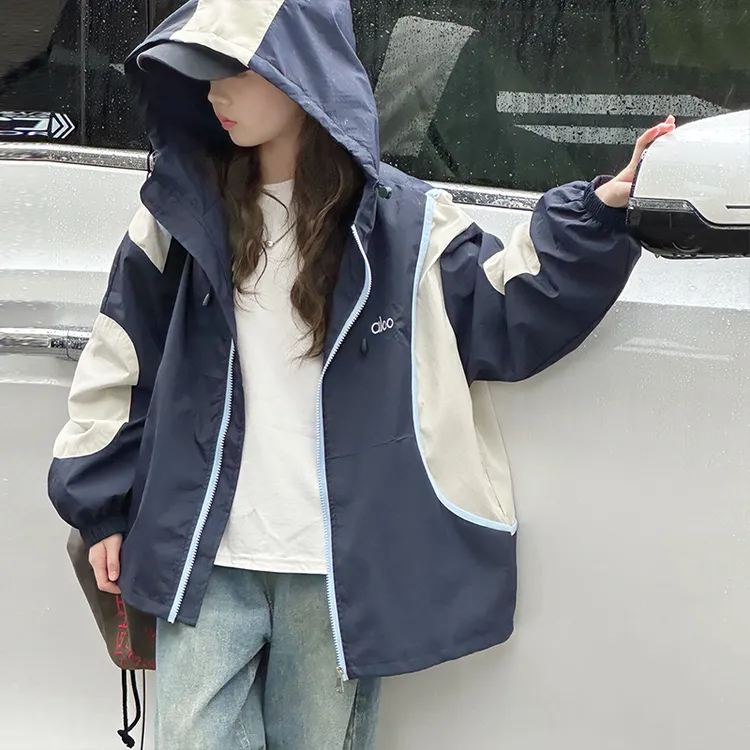 女童秋季外套2025新款大童女孩洋气风衣薄款儿童超好看冲锋衣秋装