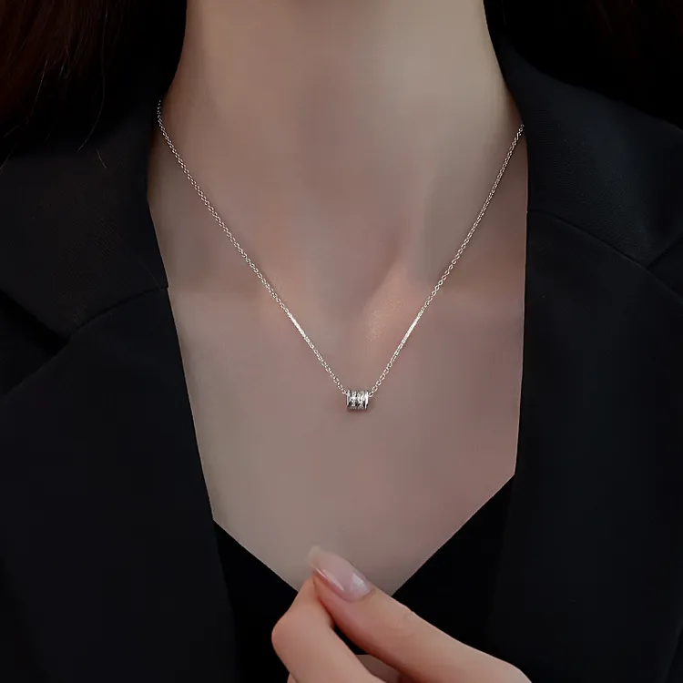 链子足银 999纯银小蛮腰项链女2025新款七夕情人节礼物吊坠毛衣链