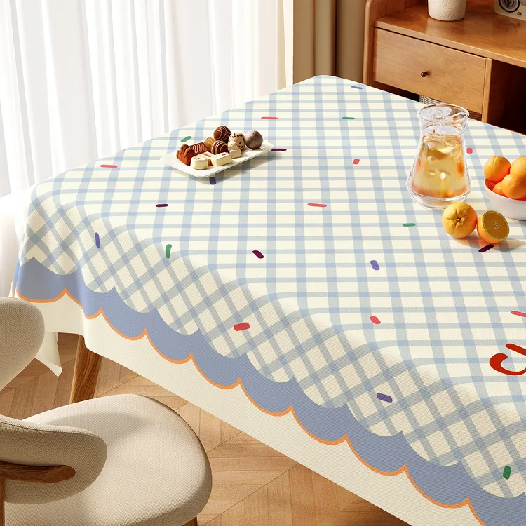 奶油风桌布2025新款防水防油免洗高级感pvc餐桌垫长方形ins风台布