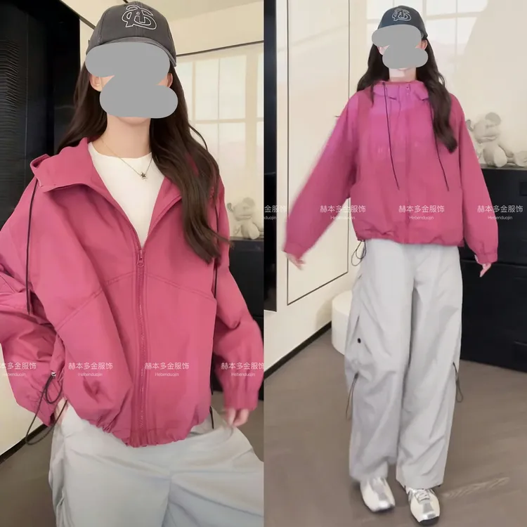 套装女2025秋冬季爆款洋气时尚冲锋衣百搭工装裤酷飒风女装高级感