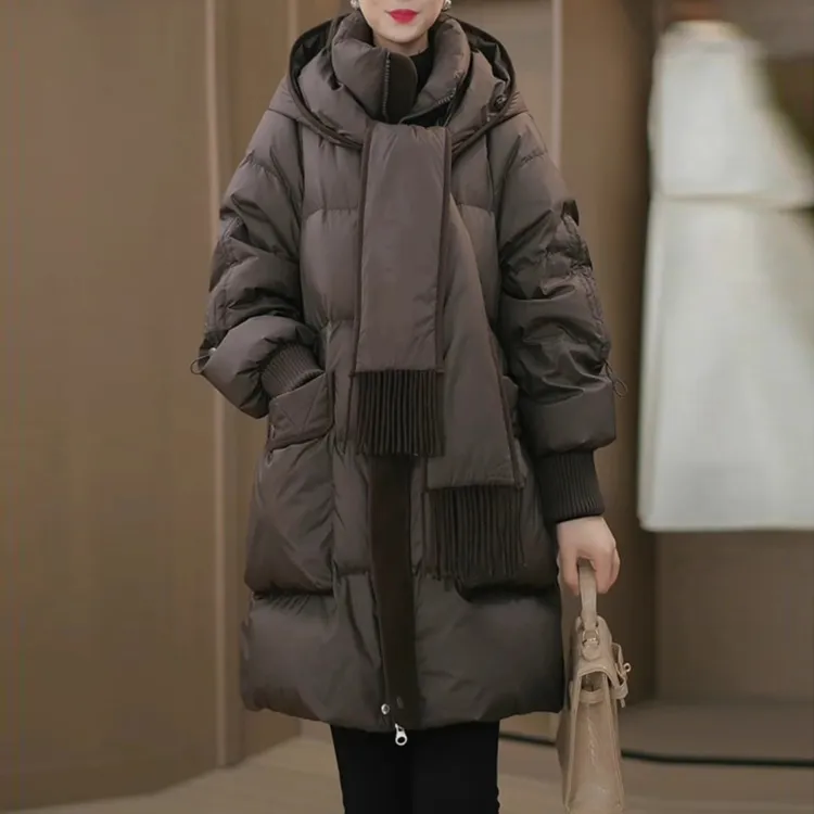 羽绒服女2025新款冬舒适今年流行爆款时尚妈妈中长外套