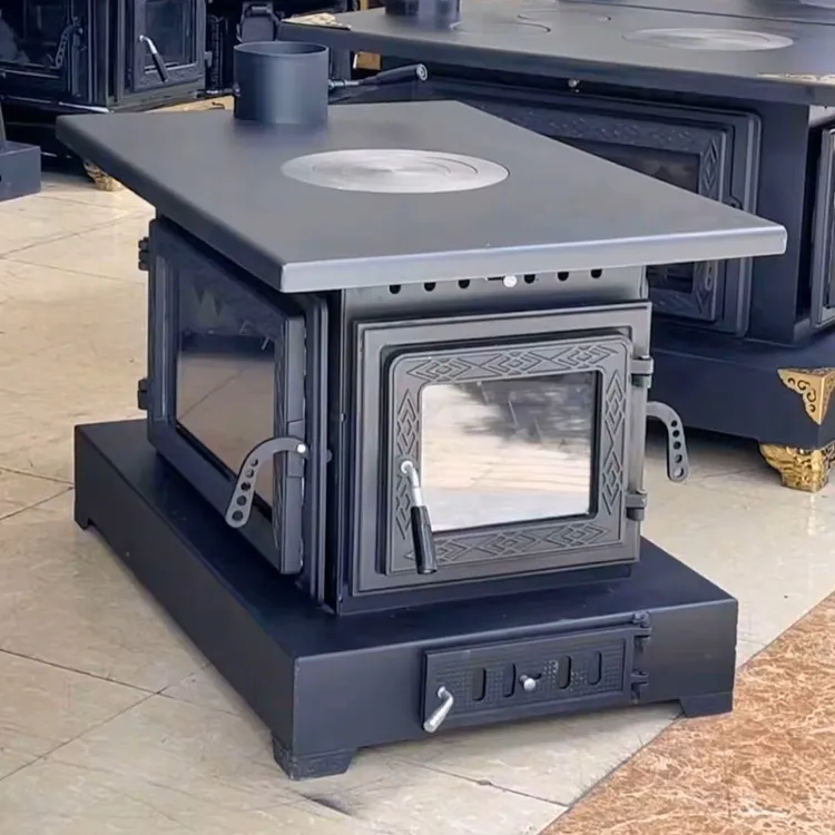 新款藏式大三面观火藏式节能柴火炉家用多功能型柴火炉（一个炉圏）