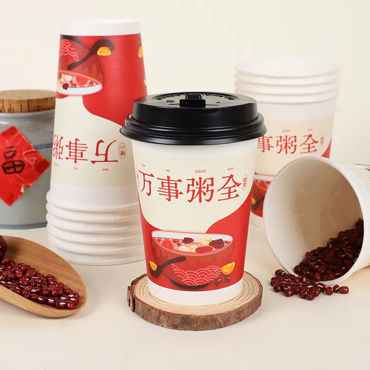 加厚早餐粥杯子稀饭打包杯子摆摊粥杯子批发一次性打包杯厂家直销