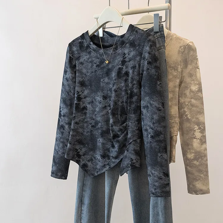 yoewshean/羽媗秋冬季微胖mm大码女装长袖t恤显瘦内搭打底衫上衣