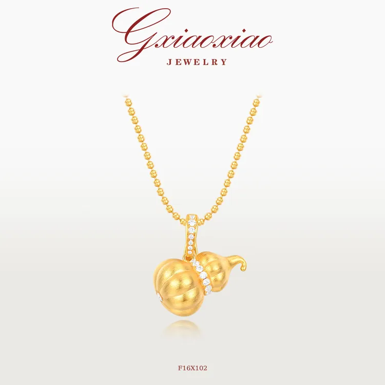 G XIAOXIAO 镀K金【南瓜葫芦】复古气质中式葫芦项链 F16X102