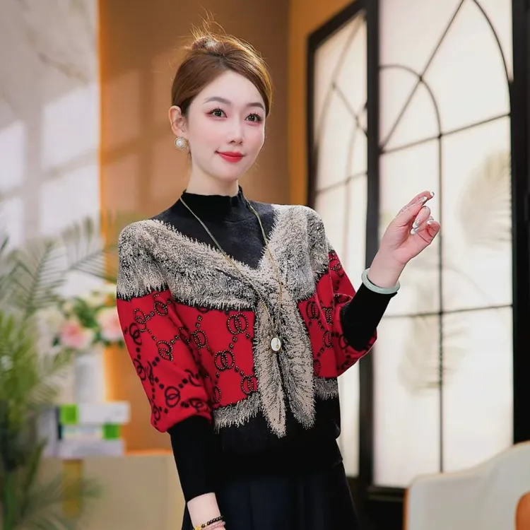 【暮色丝语】2025秋冬新款抗起球针织毛衣含绵羊毛保暖简约套头气质