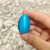 无镶嵌深海蓝猫眼吊坠
