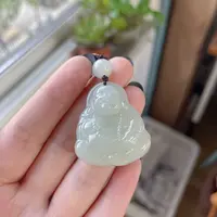 天然新疆和田玉且末料弥勒佛吊坠佛公挂件男女款多样性随机发货