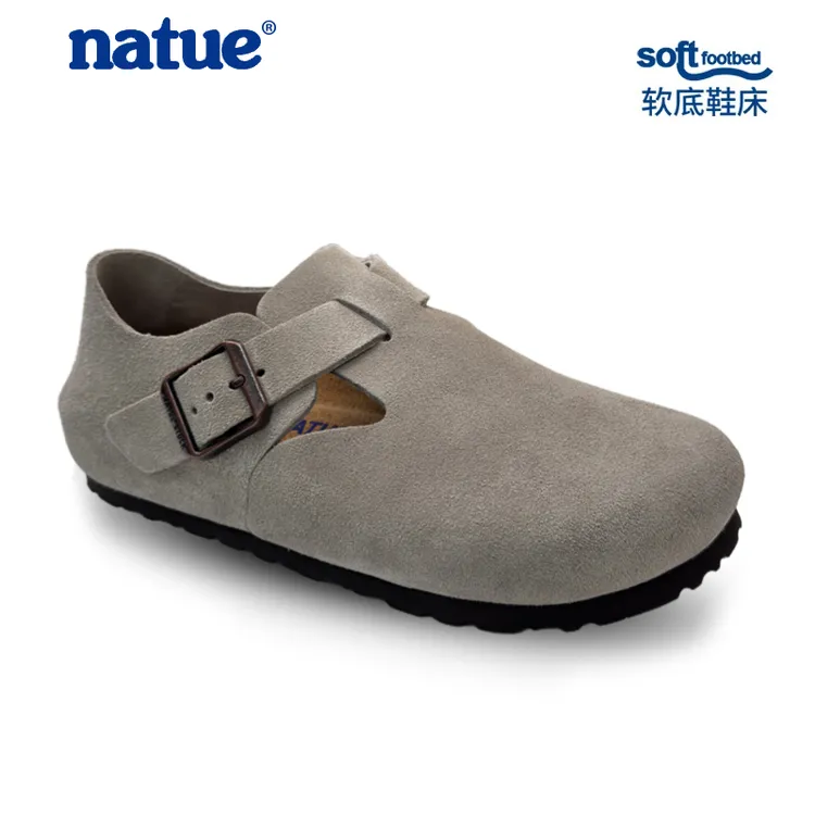 NATUESTOCK官方正品勃肯鞋男女款2025新款爆款真牛皮厚底软皮软底