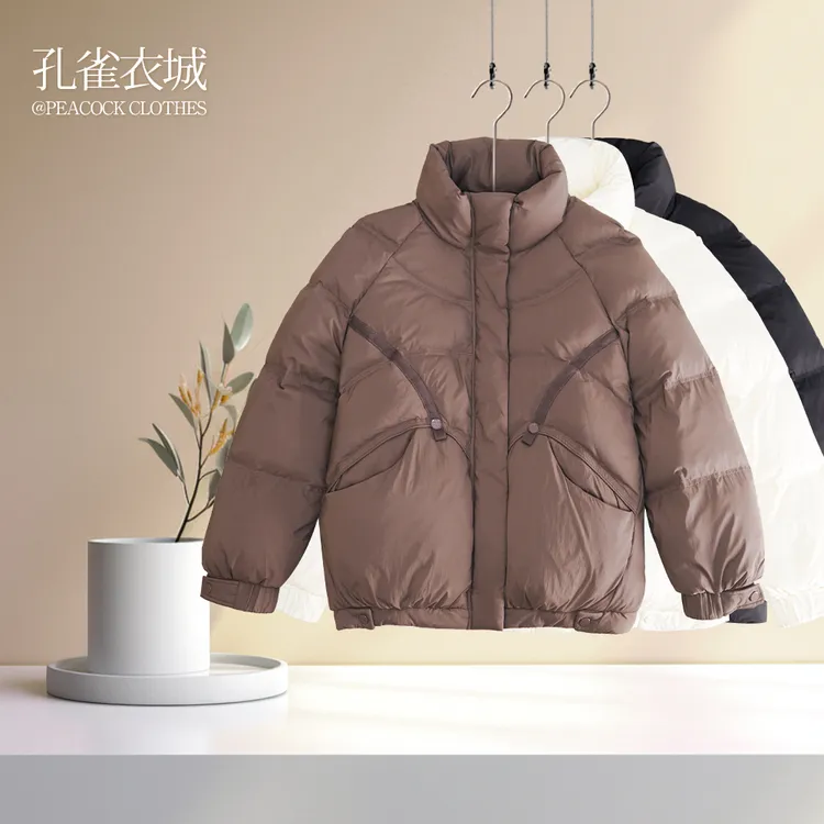 90白鸭绒泡芙轻羽绒服2025冬季新款