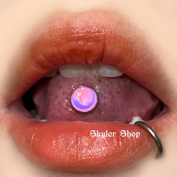 钛钢琉璃耳饰 超闪高透纯色冰糖钛钢舌钉饰品爆闪透明小众