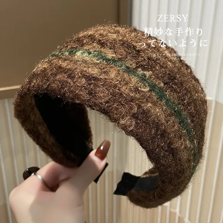 波西米亚风秋冬加厚宽边发箍洋气时尚发捆高级显脸小发卡头饰发饰