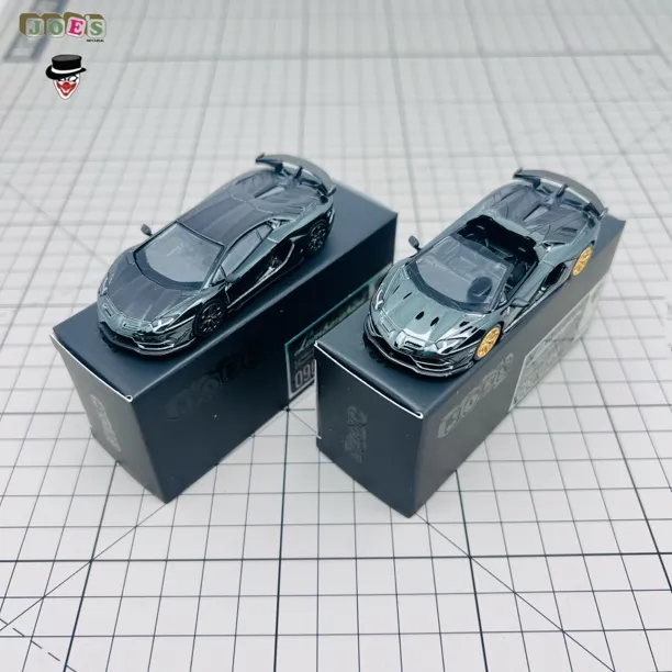 Minigt二次改电镀兰博基尼艾文塔多SVJ1:64模型合金车