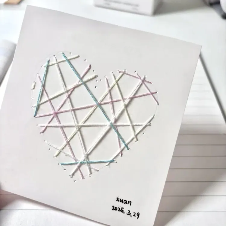 【艺凡】卡纸爱心缝纫手工DIY材料包创意自制礼物送女友闺蜜礼