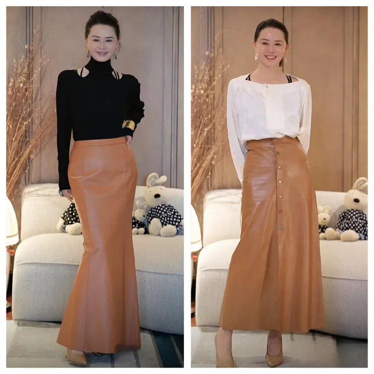 璇之恋·王璇 皮裙两条（晚宴裙+兰若半裙）【成套定制】