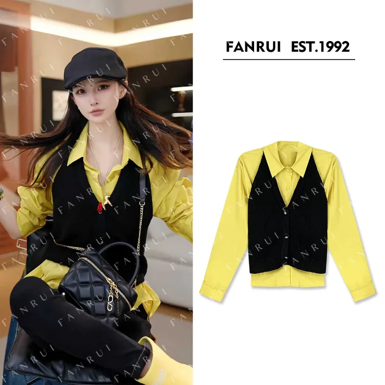 FANRUI/泛芮「贝贝biuu」羊绒小背心轻奢洋气高级气质衬衫女B17845