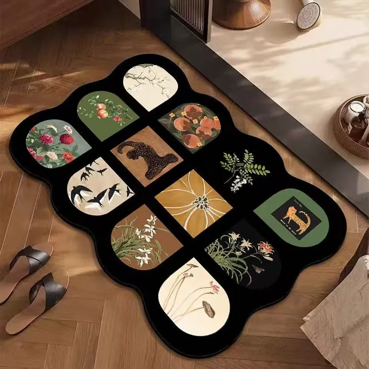 【拍一发二】风美式复古硅藻泥吸水地垫卫生间门口垫子沥水垫脚垫