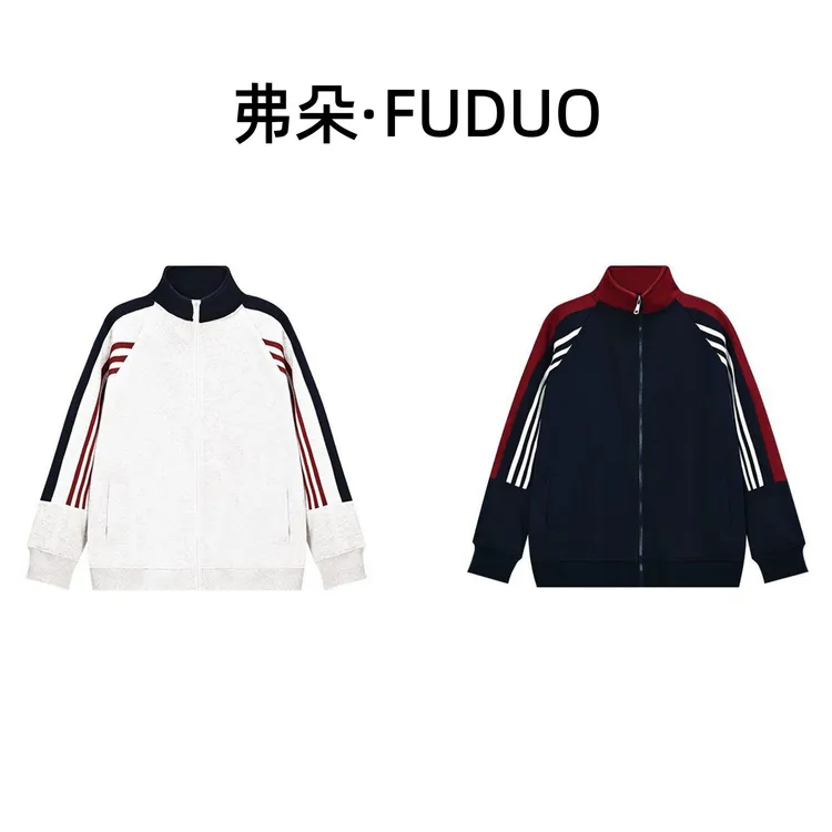 潮流立领休闲秋季落肩袖卫衣拼接拉链长袖时尚秋冬