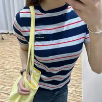 夏季新款简约条纹短袖