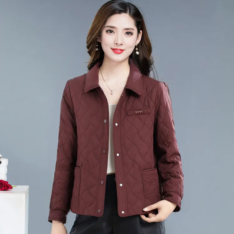 高端女装轻薄棉衣秋冬新款短款小棉袄时尚休闲宽松显瘦夹薄棉外套