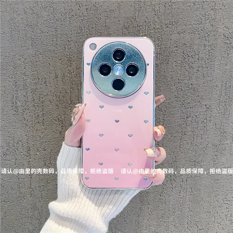 （OPPO系列）电镀鎏金玻璃壳适用OPPOReno13/OPPOFindx/OPPOa手机壳