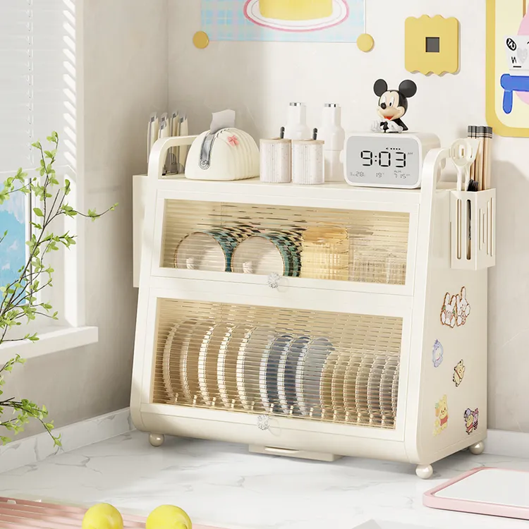 优勤厨房碗柜碗碟收纳架台面家用碗盘置物放餐具碗筷子盒沥水架