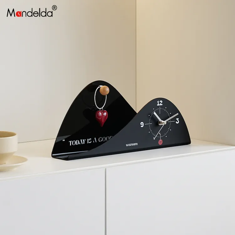 Mandelda入户玄关钥匙收纳创意摆件进门客厅电视柜装饰时钟