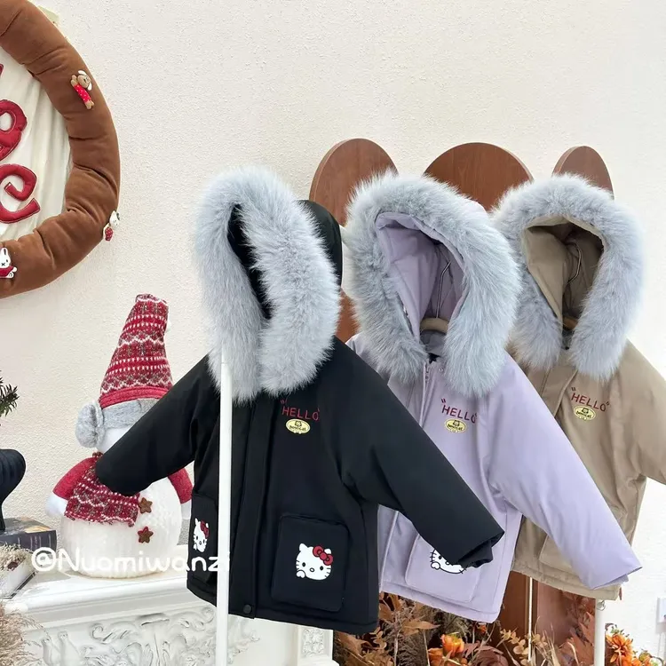 【防雨淋户外雨神派克服】抗寒零下女童冬款新款服派克服HS65672