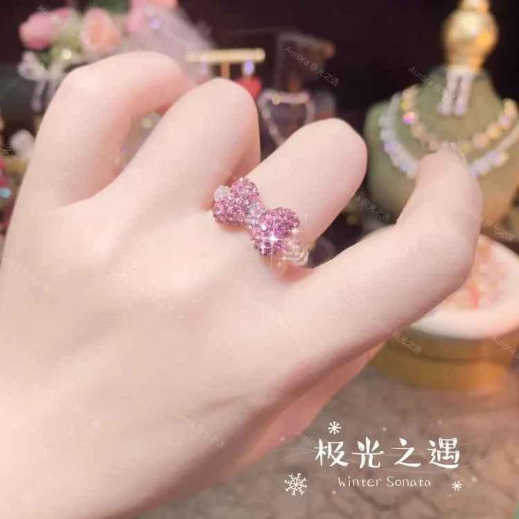 非金属仿水晶戒指 在逃公主  满钻精致百搭戒指