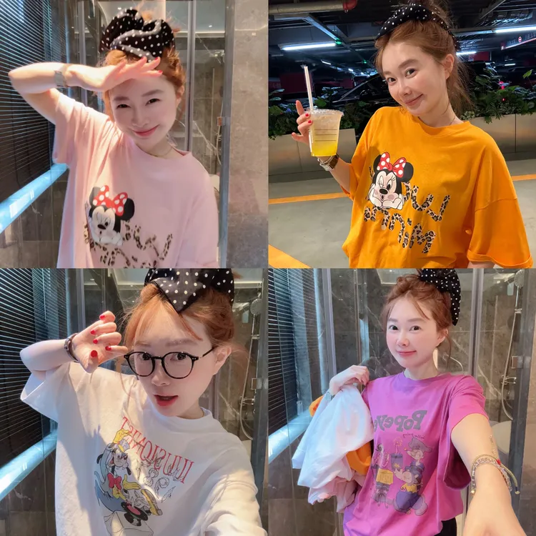 【BORAKOO】卡通米奇印花短袖T恤
