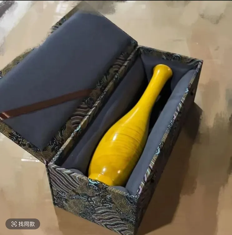 玉净瓶观音娘娘净瓶大叶的金丝楠木手工花瓶客厅插花摆件