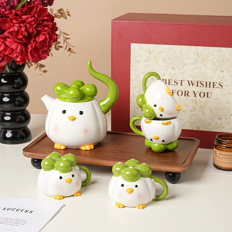 女生生日礼物送闺蜜陶瓷水具套装家用客厅待客泡茶壶乔迁新居礼盒