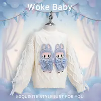 女童秋季甜美毛衣套头针织设计感汉服上衣A5956