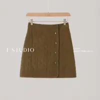 法儿家韩国限定【新品】【菱格松果】FS509X052高腰百搭a字裙